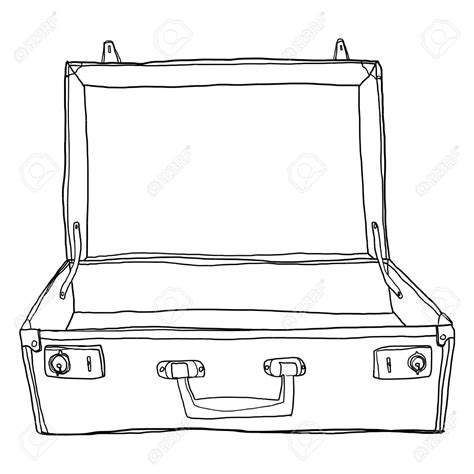 Stock Illustration inside Blank Suitcase Template - Best Sample Template